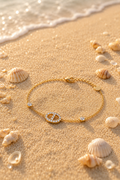 Bracelet Riviera - Acier inoxydable et zircons scintillants doré