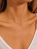 Collier Riviera - Acier inoxydable et zircons scintillants doré