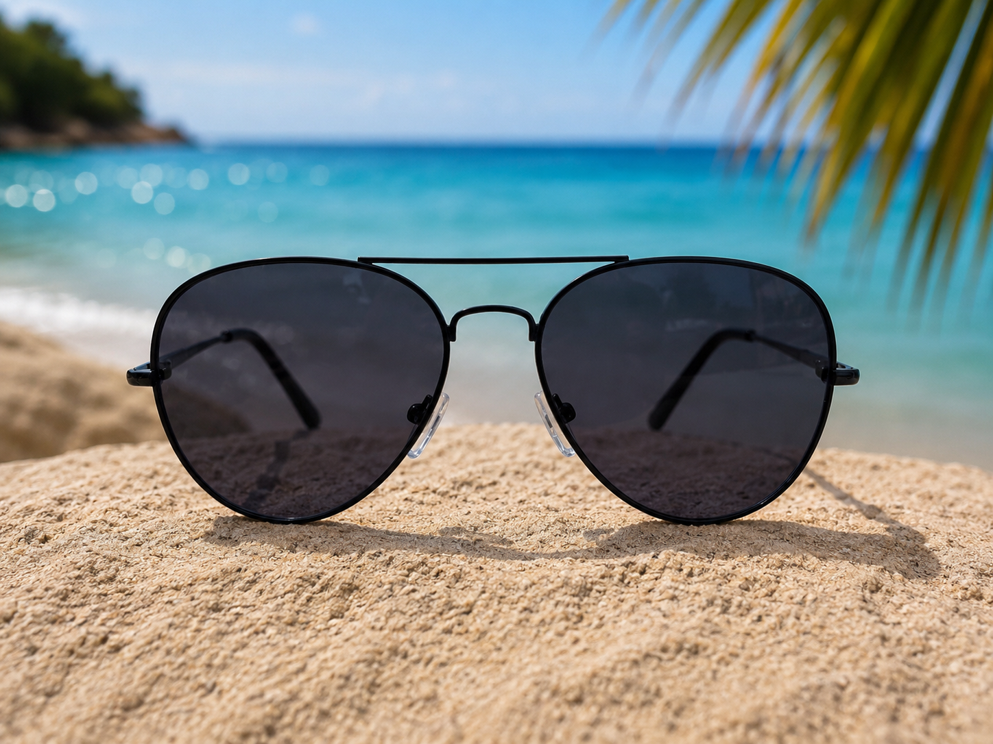 Lunettes de soleil Éclipse - Style aviateur noir