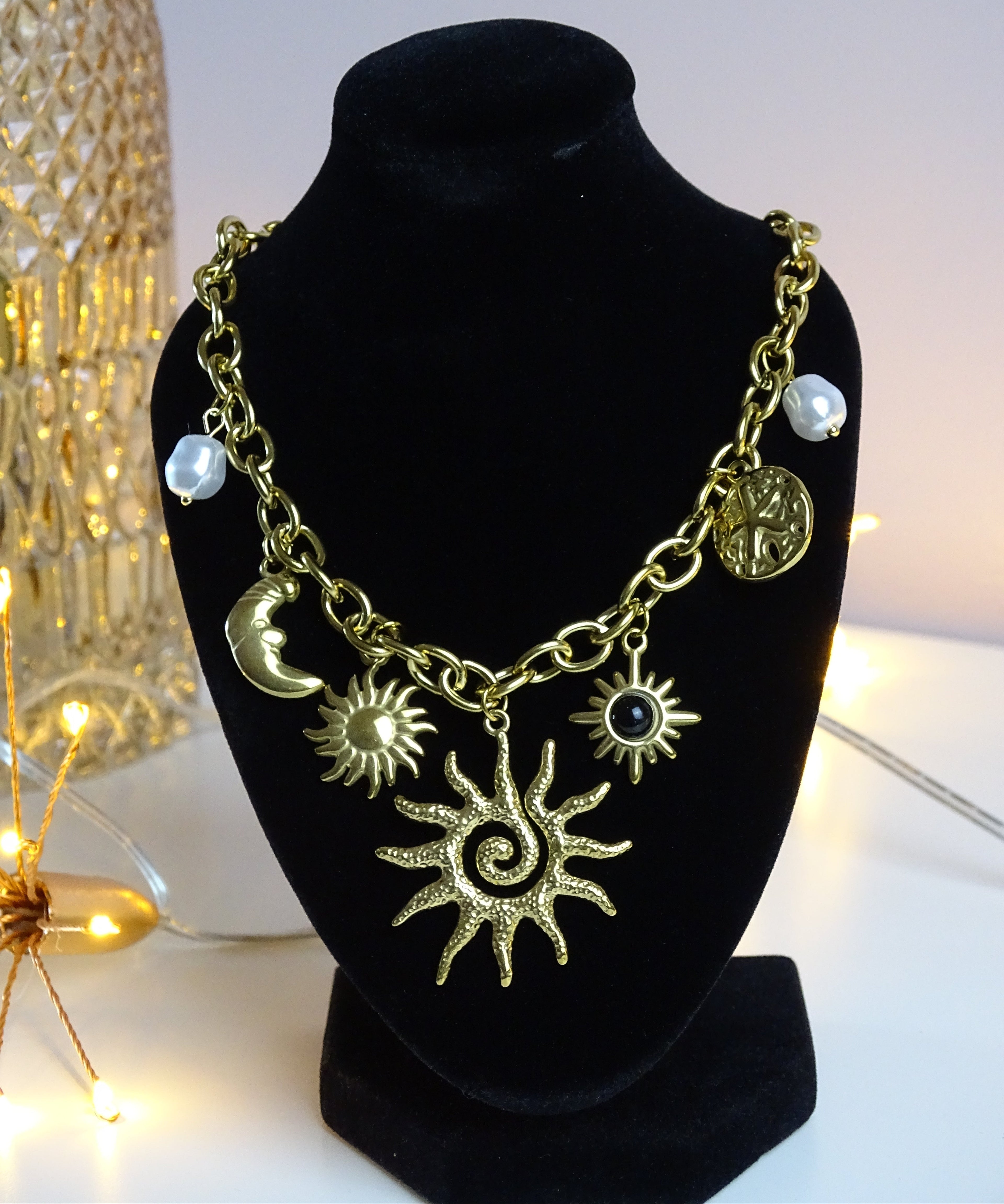 Collier multi-breloques