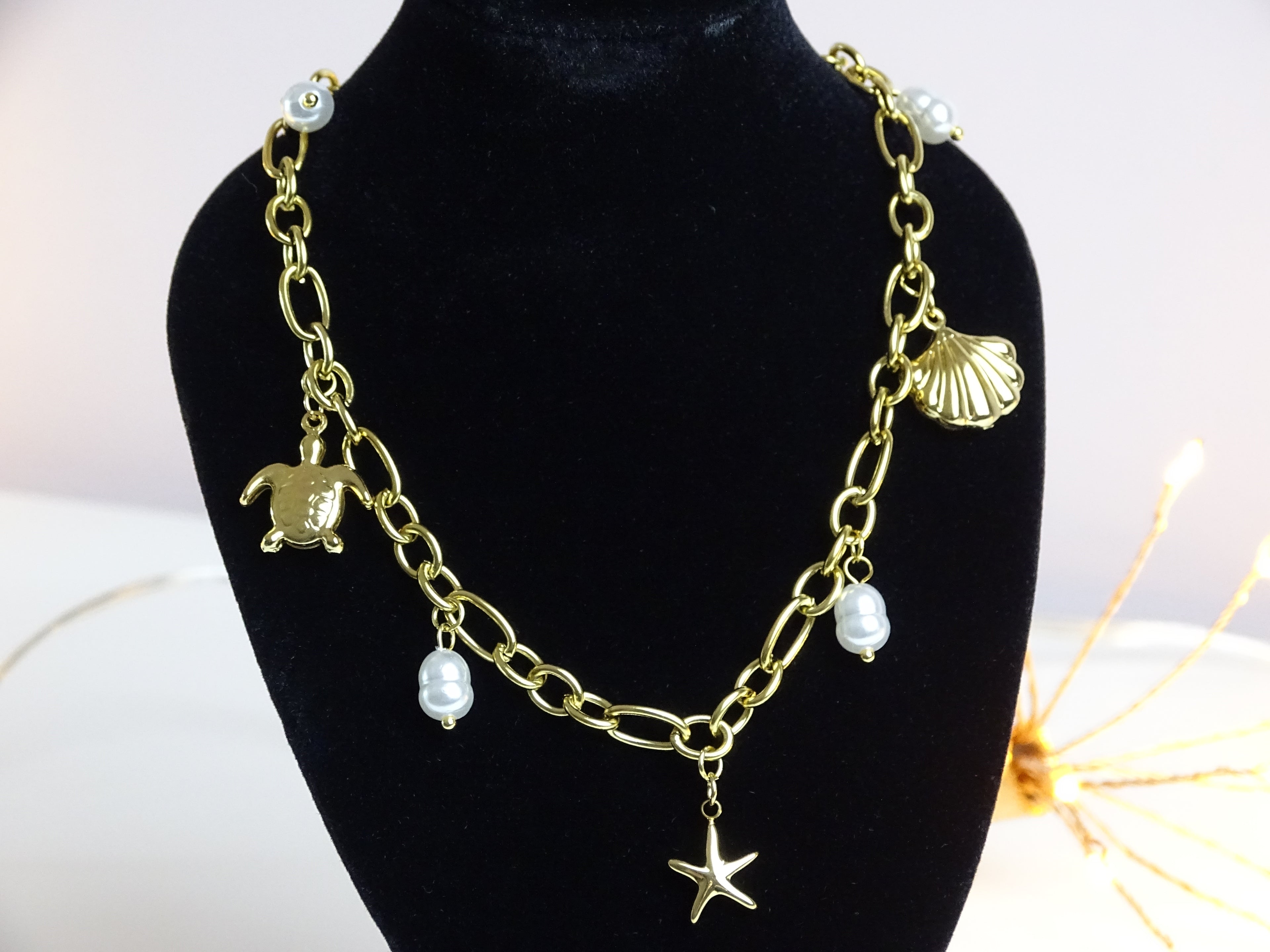 ✨ Collier charms marins – Évasion dorée ✨