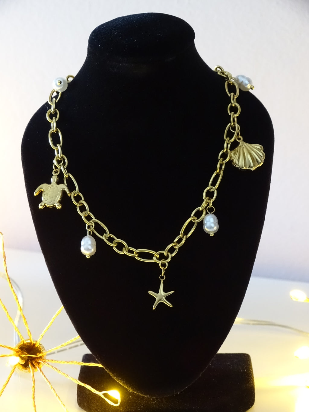 ✨ Collier charms marins – Évasion dorée ✨