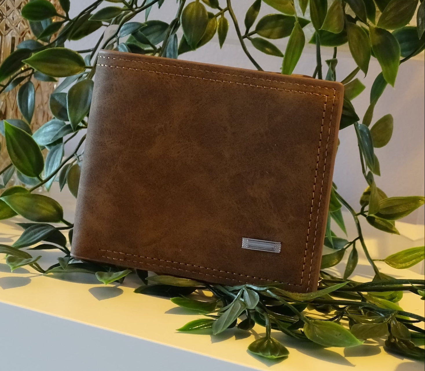 Portefeuille homme compact en similicuir élégant • Héritage