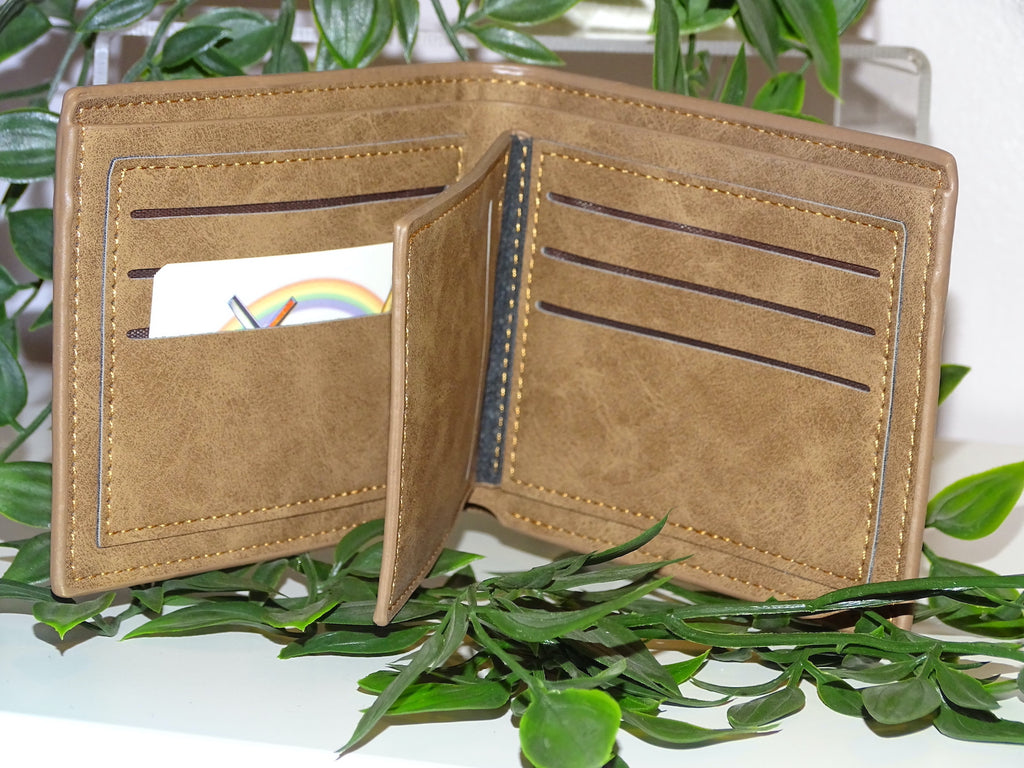 Portefeuille homme compact en similicuir élégant • Héritage