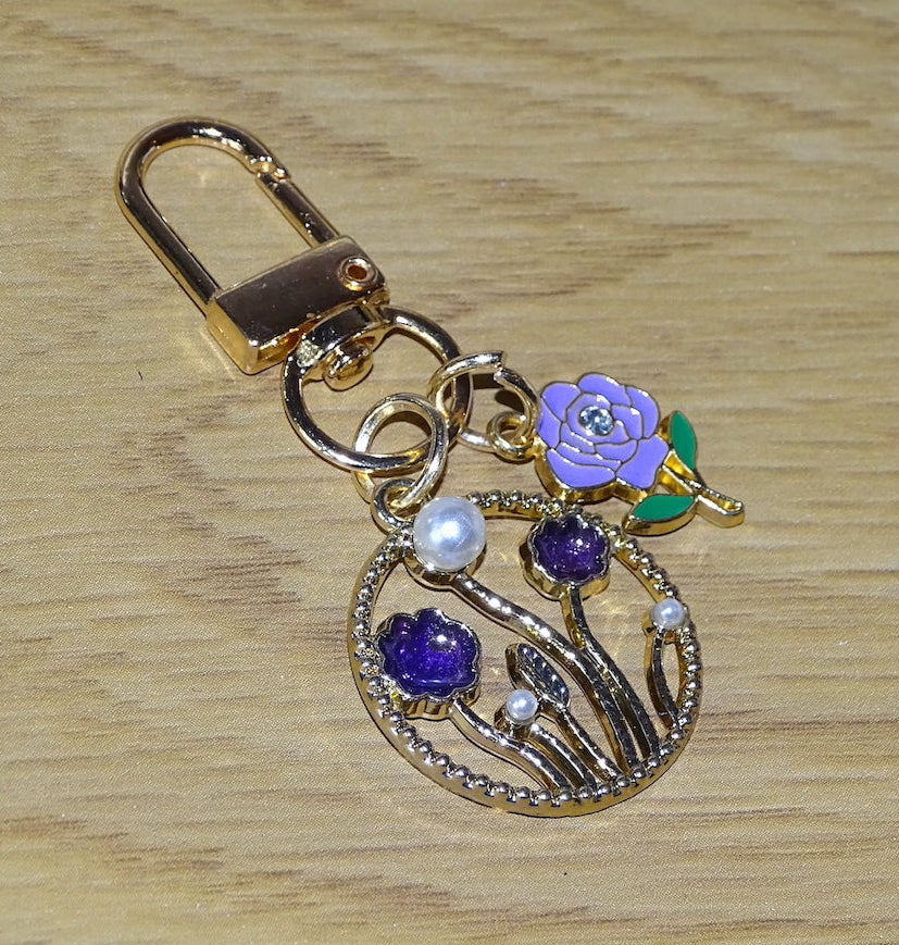 ✨Porte-clés fleuri aux notes poétiques - Charme délicat et raffiné • Rosélya✨