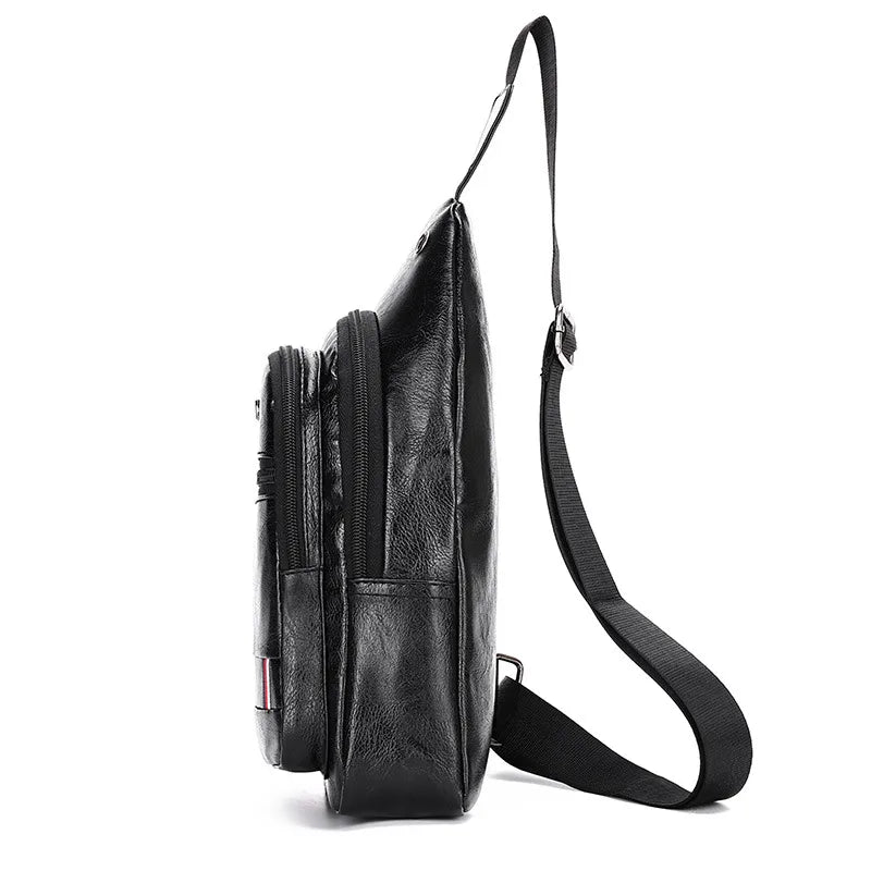 ✨Sacoche homme noire en simili cuir – Élégance urbaine & pratique  • Noxton✨