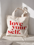 ✨ Tote bag imprimé message inspirant – Style minimaliste & affirmé • Lovya ✨