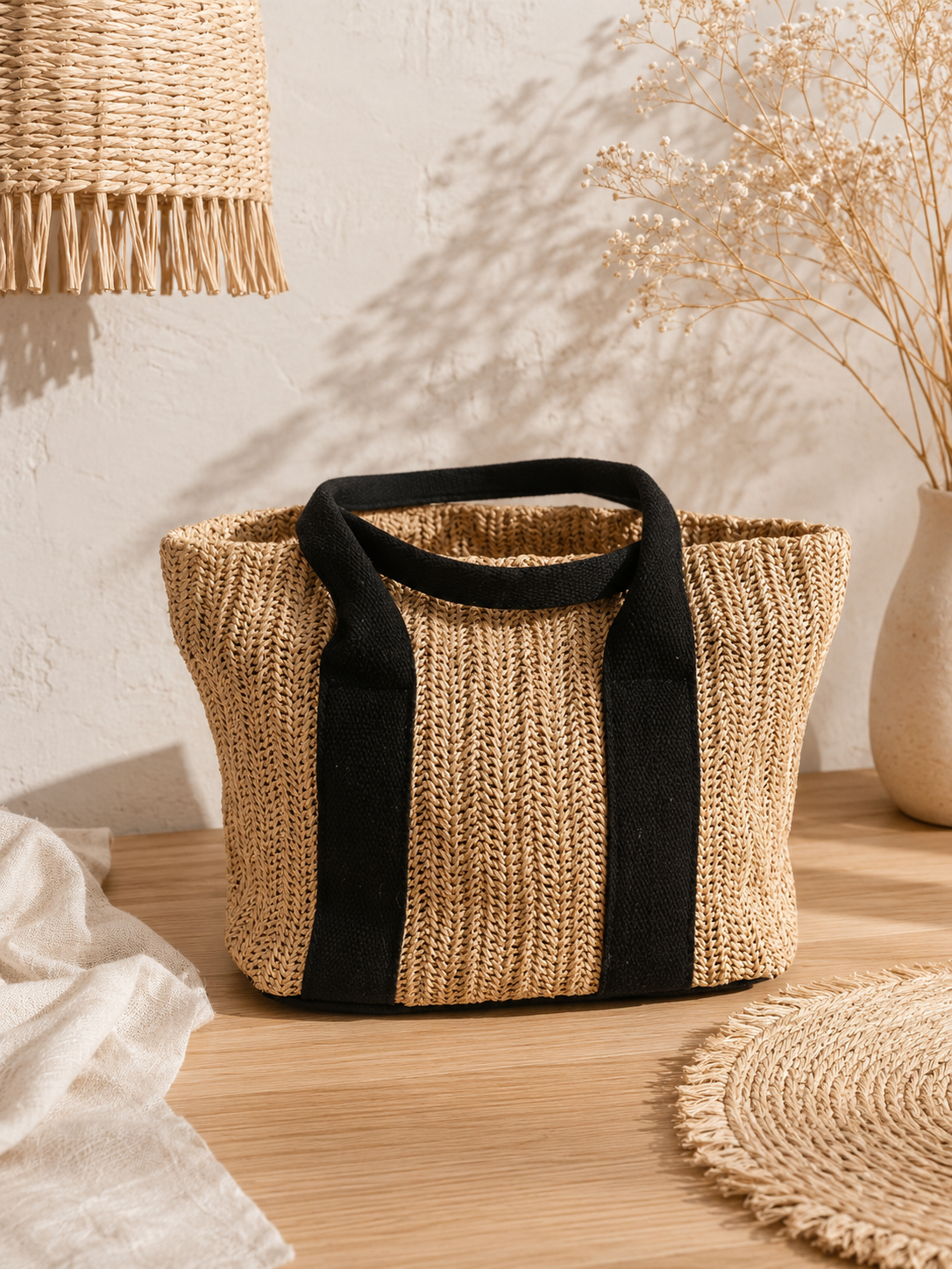 ✨ Sac cabas en paille tressée – Élégance naturelle • Lysara ✨