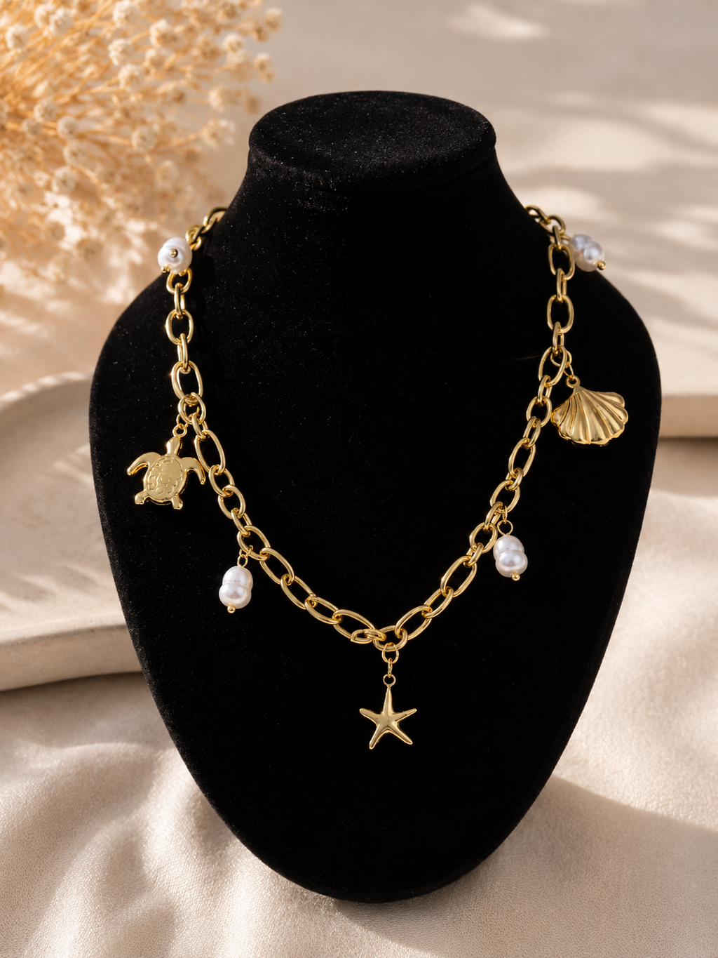 ✨ Collier charms marins – Évasion dorée ✨