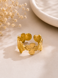 ✨ Bague fleurs dorées – Charme naturel & délicatesse ✨