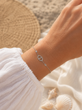 Bracelet Riviera - Acier inoxydable et zircons scintillants argenté