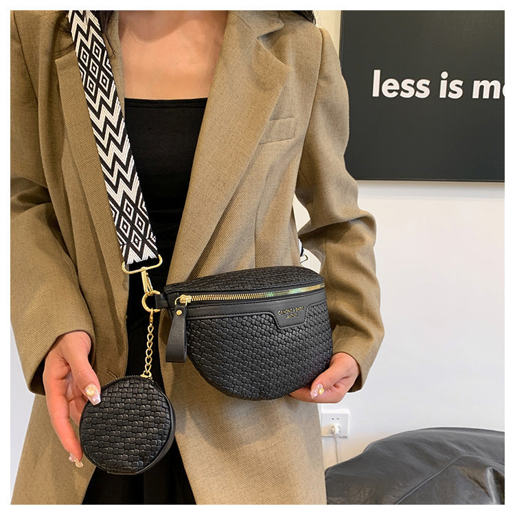✨ Sac banane bandoulière noir texturé – Tendance & ultra pratique ✨